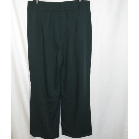 Halara Dark Green High Waist Zip Double Button Pleated Dress Pants Size Large - Picture 8 of 9